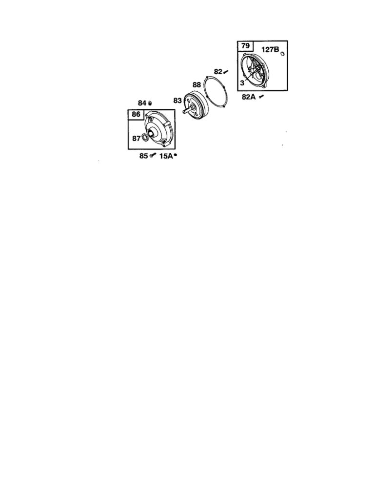 Gear-Case/Cover Diagram and Parts List for 0105-0109-0110 Briggs and Stratton Engine